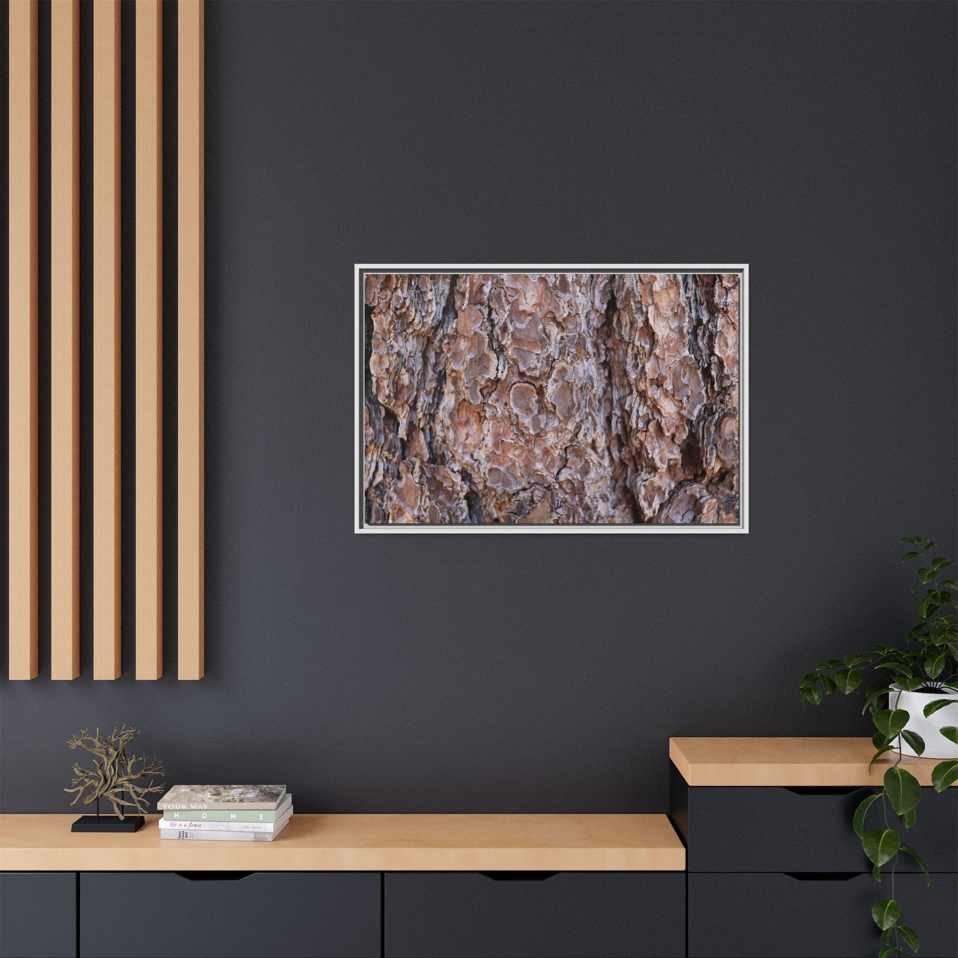 Woody Layers - Unique Stretched Canvas Wall Art - Art By Earth