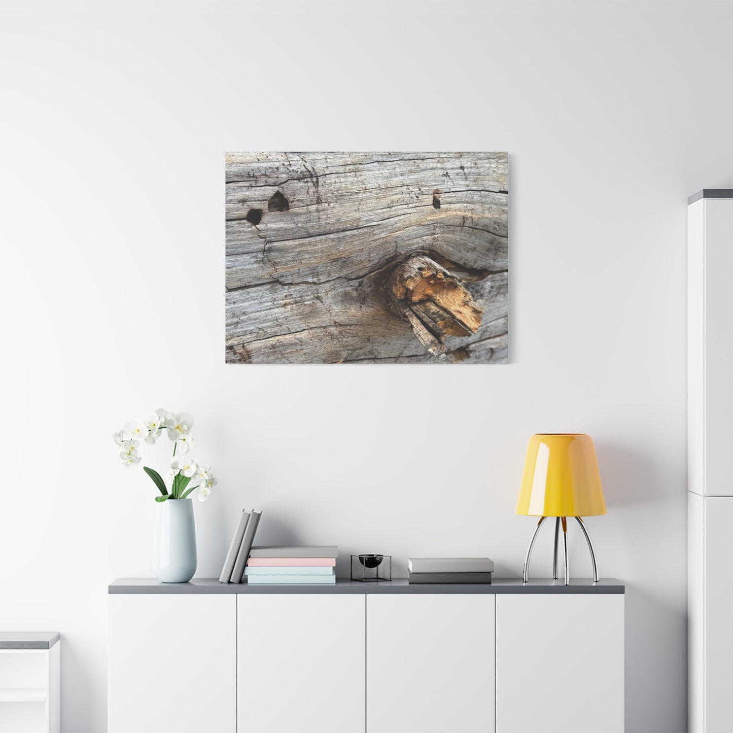 Weathered Wood Portrait - Unique Frameless Canvas Wall Art - Art By Earth