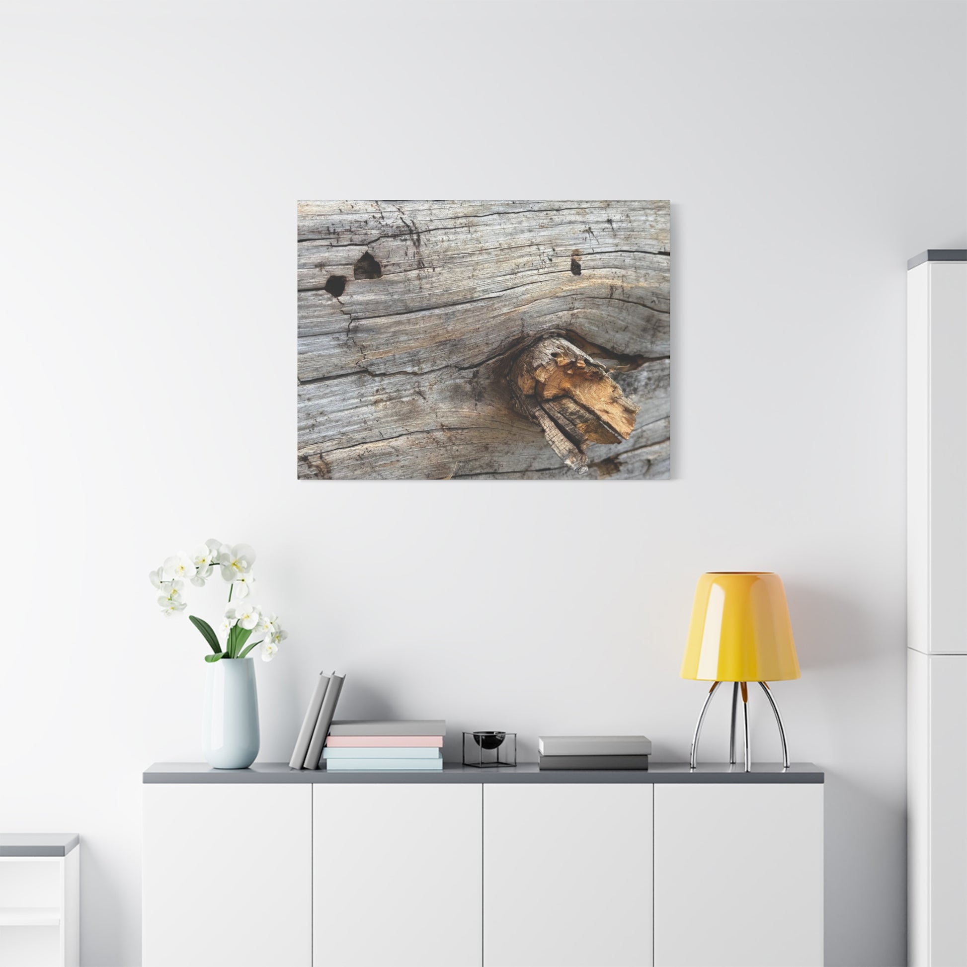 Weathered Wood Portrait - Unique Frameless Canvas Wall Art - Art By Earth