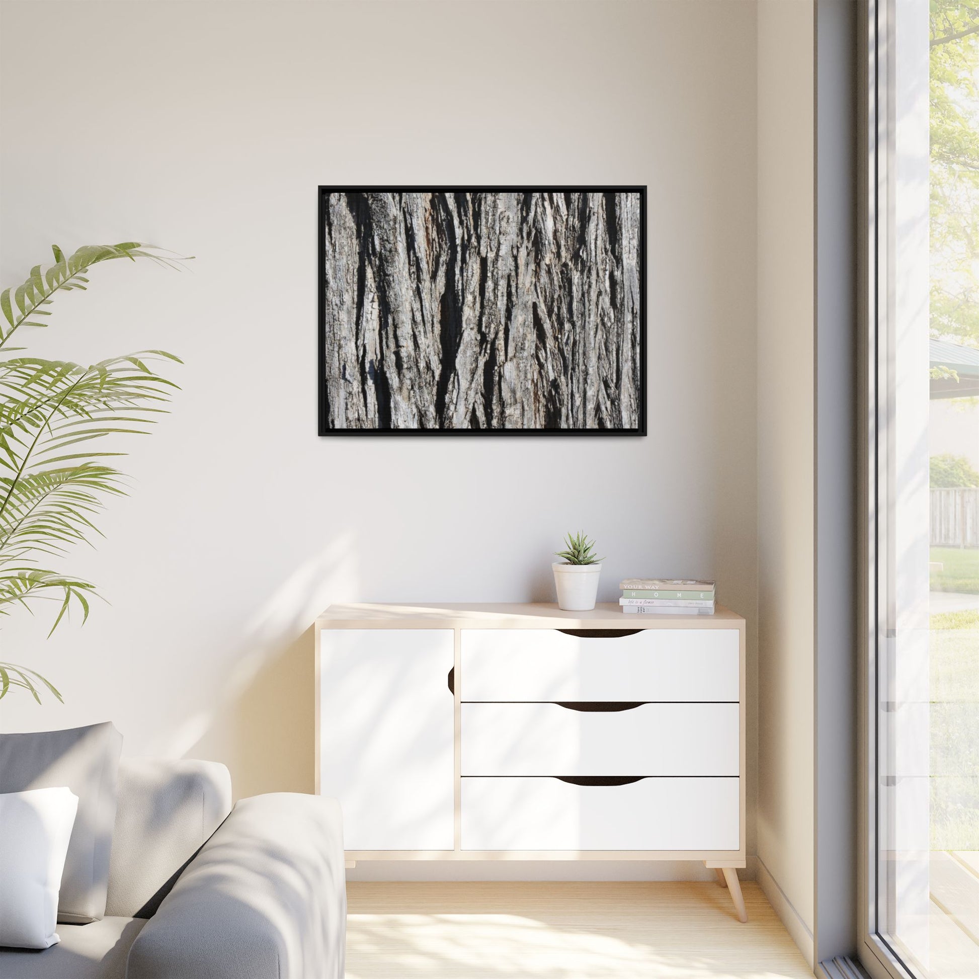 Bark Lines - Unique Stretched Canvas Wall Art - Art By Earth