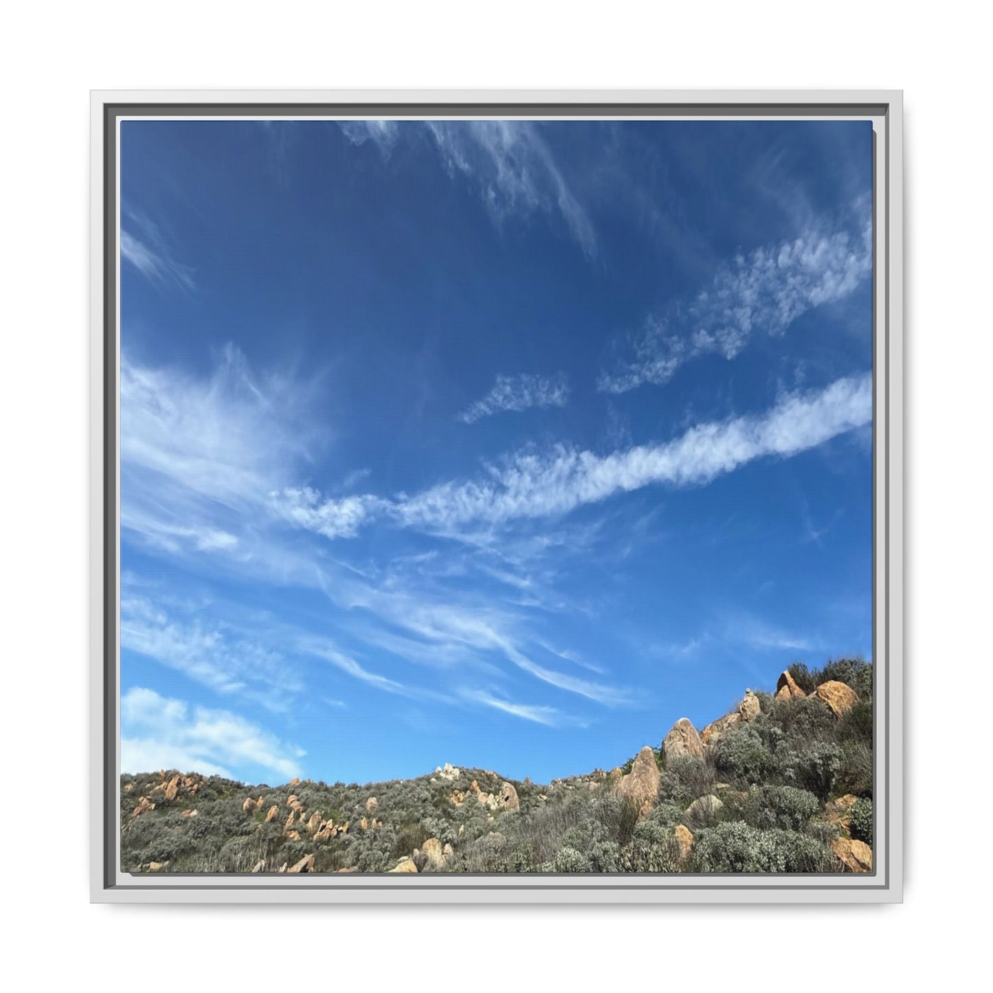 Arid Landscape with Rocky Outcrops - Unique Stretched Canvas Wall Art