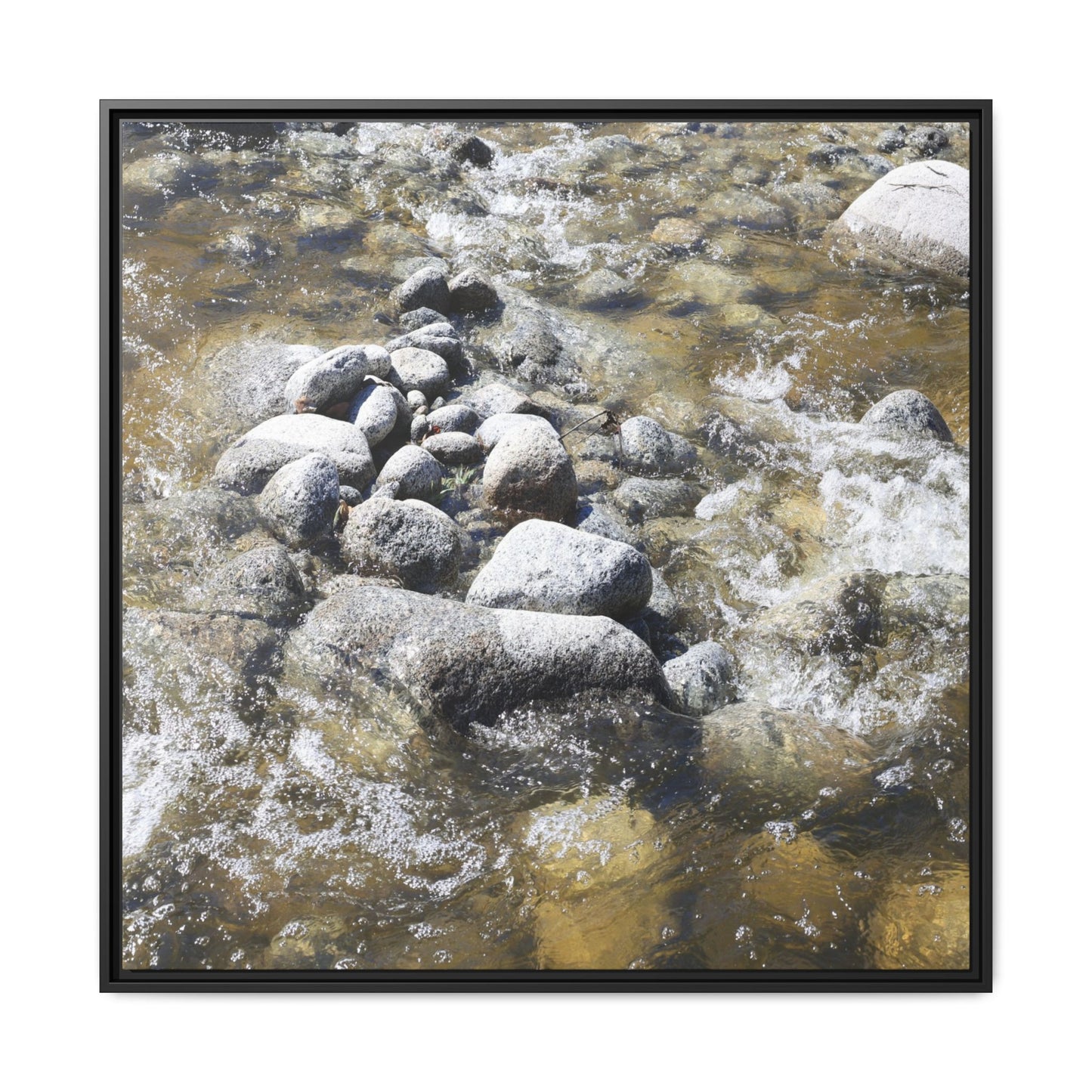Mountain Stream Flow - Unique Stretched Canvas Wall Art - Art By Earth