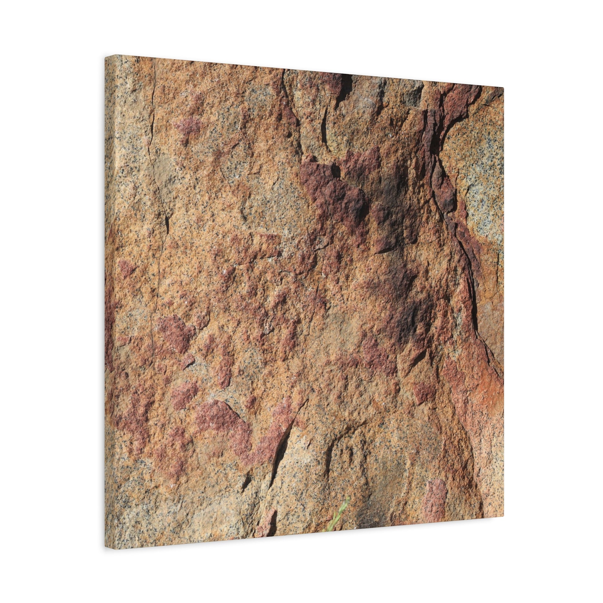 Lithic Veins of Ember - Unique Frameless Canvas Wall Art - Art By Earth