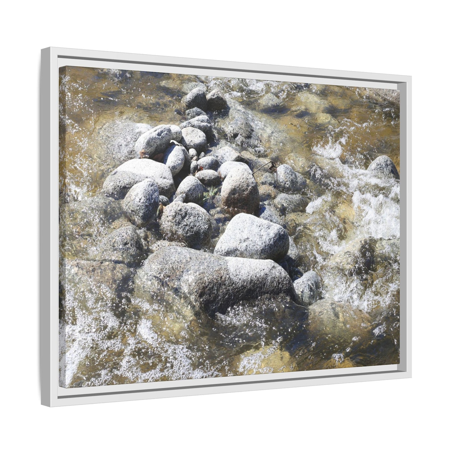 Mountain Stream Flow - Unique Stretched Canvas Wall Art - Art By Earth