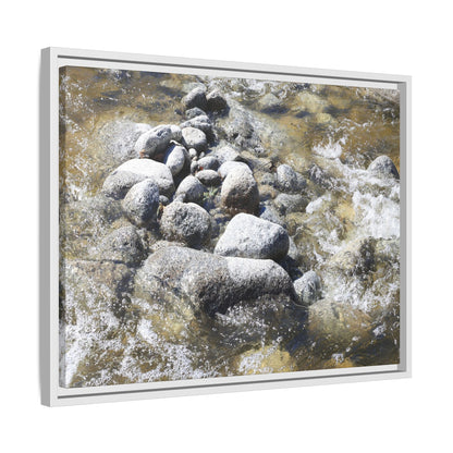 Mountain Stream Flow - Unique Stretched Canvas Wall Art - Art By Earth