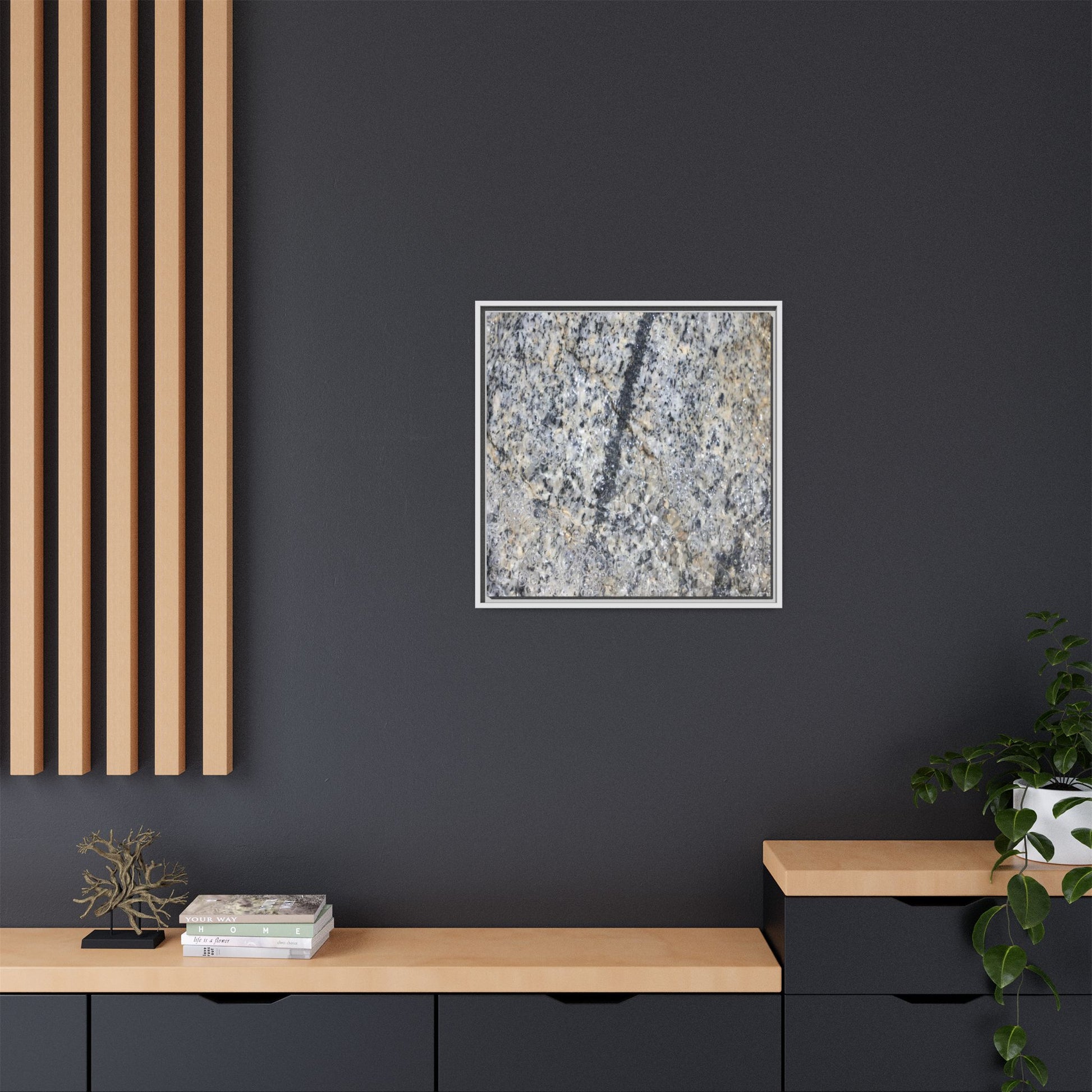 Granite Bubbles - Unique Stretched Canvas Wall Art - Art By Earth