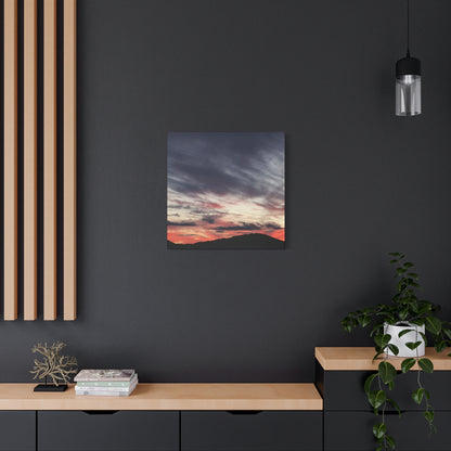 Sunset Over Mountains - Unique Frameless Canvas Wall Art - Art By Earth