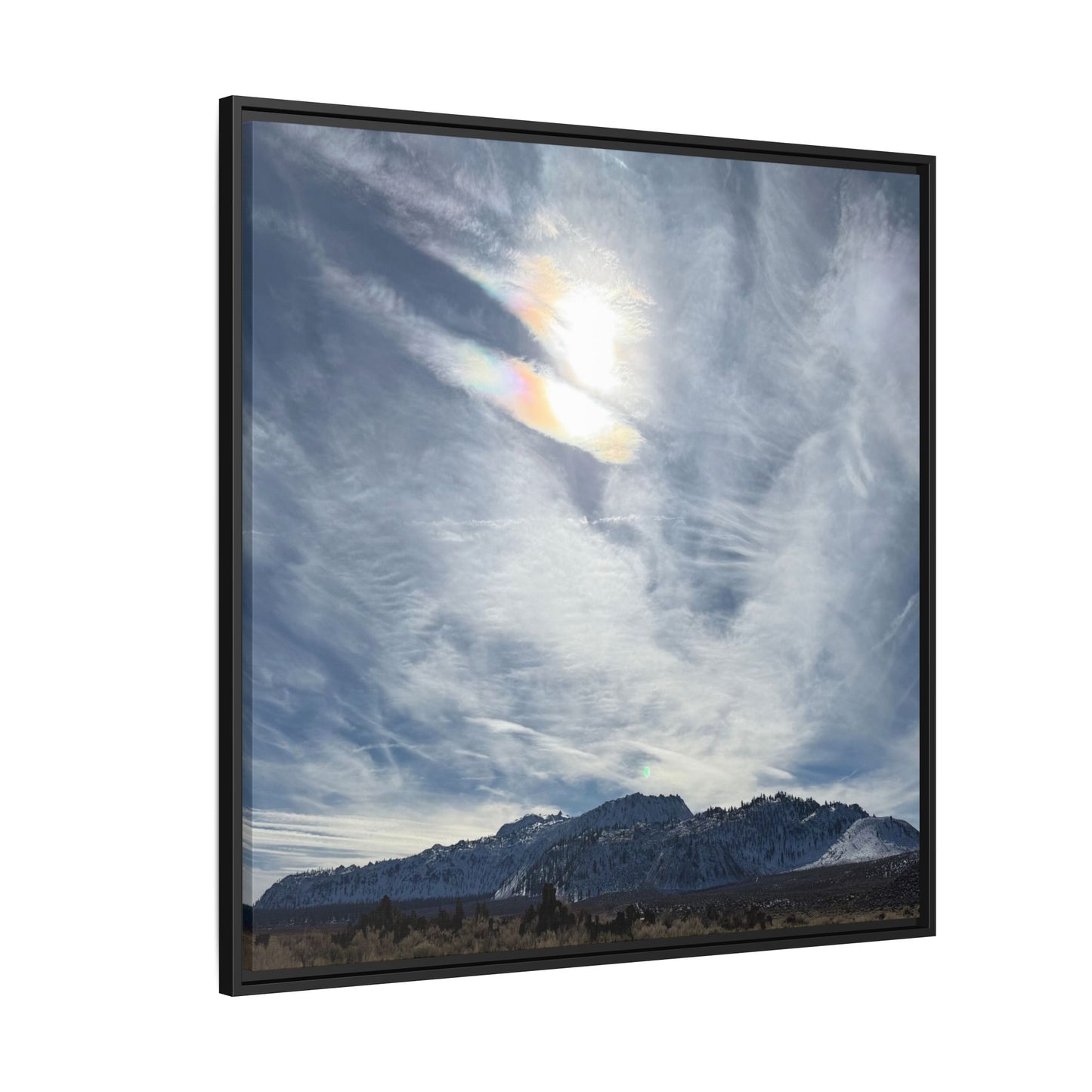 Whispers of Winter's Embrace - Unique Stretched Canvas Wall Art