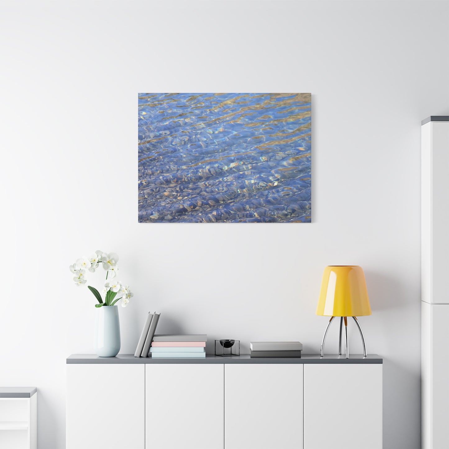 Ripples of Azure - Unique Frameless Canvas Wall Art