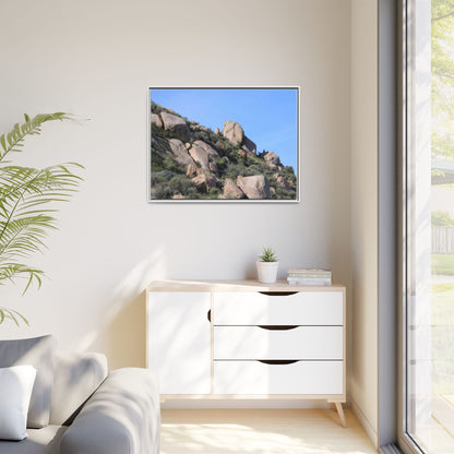 Ancient Boulders in Arid Landscape - Unique Stretched Canvas Wall Art - Art By Earth