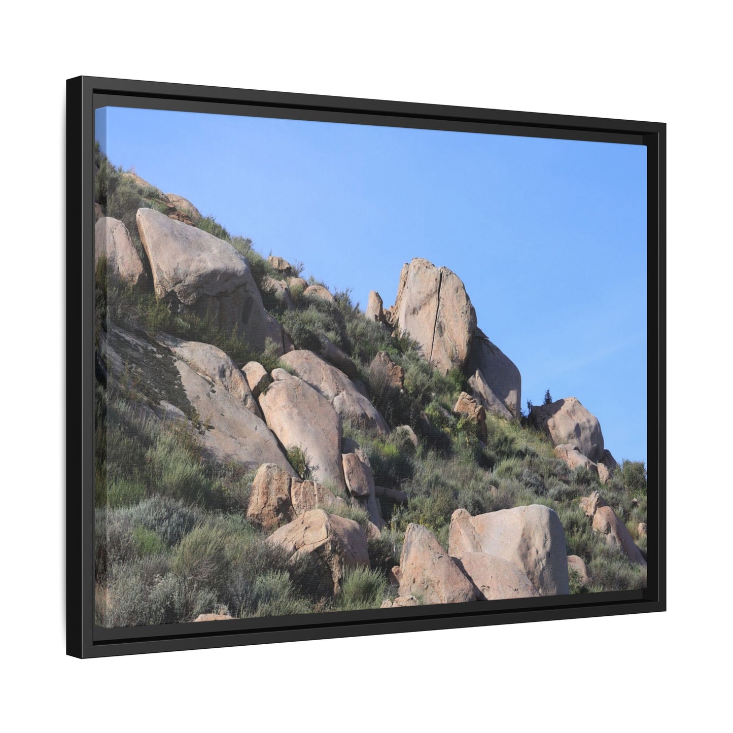 Ancient Boulders in Arid Landscape - Unique Stretched Canvas Wall Art - Art By Earth