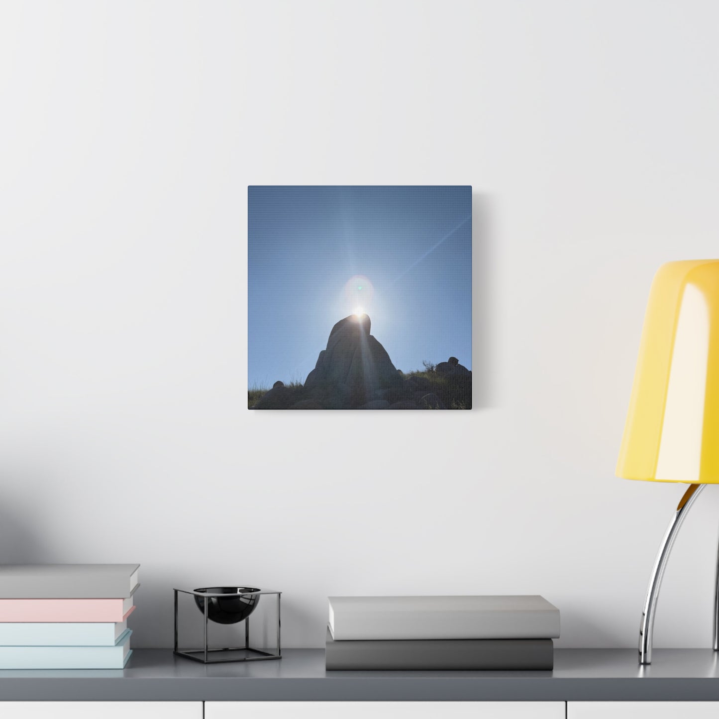 Sunburst Over Stone - Unique Frameless Canvas Wall Art - Art By Earth