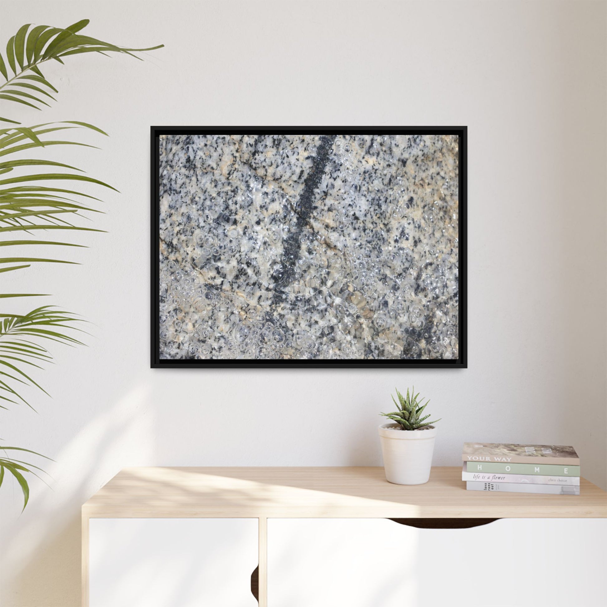 Granite Bubbles - Unique Stretched Canvas Wall Art - Art By Earth