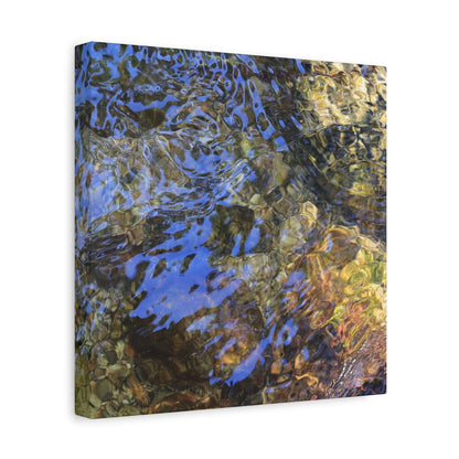 Azure Fragments - Unique Frameless Canvas Wall Art - Art By Earth