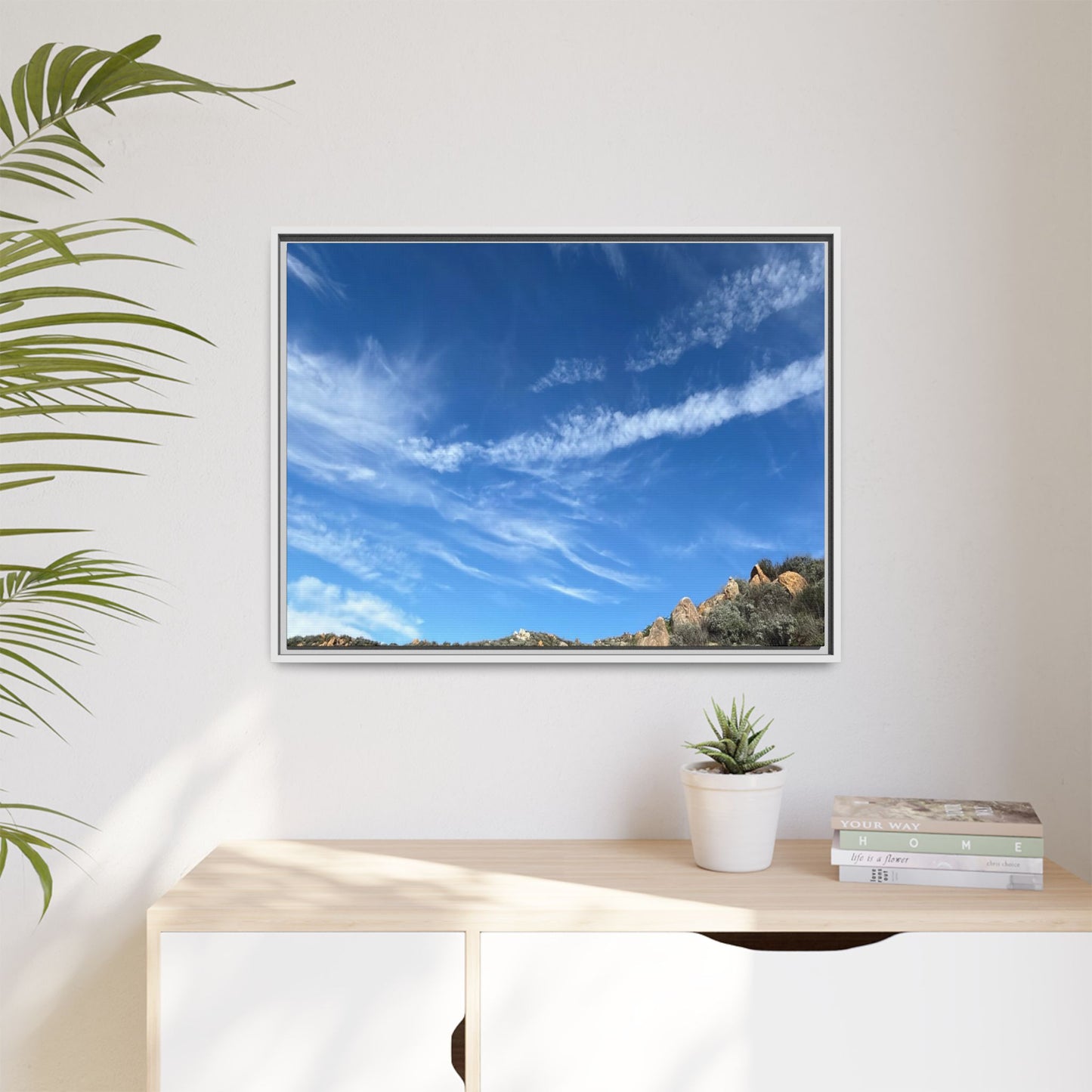 Arid Landscape with Rocky Outcrops - Unique Stretched Canvas Wall Art