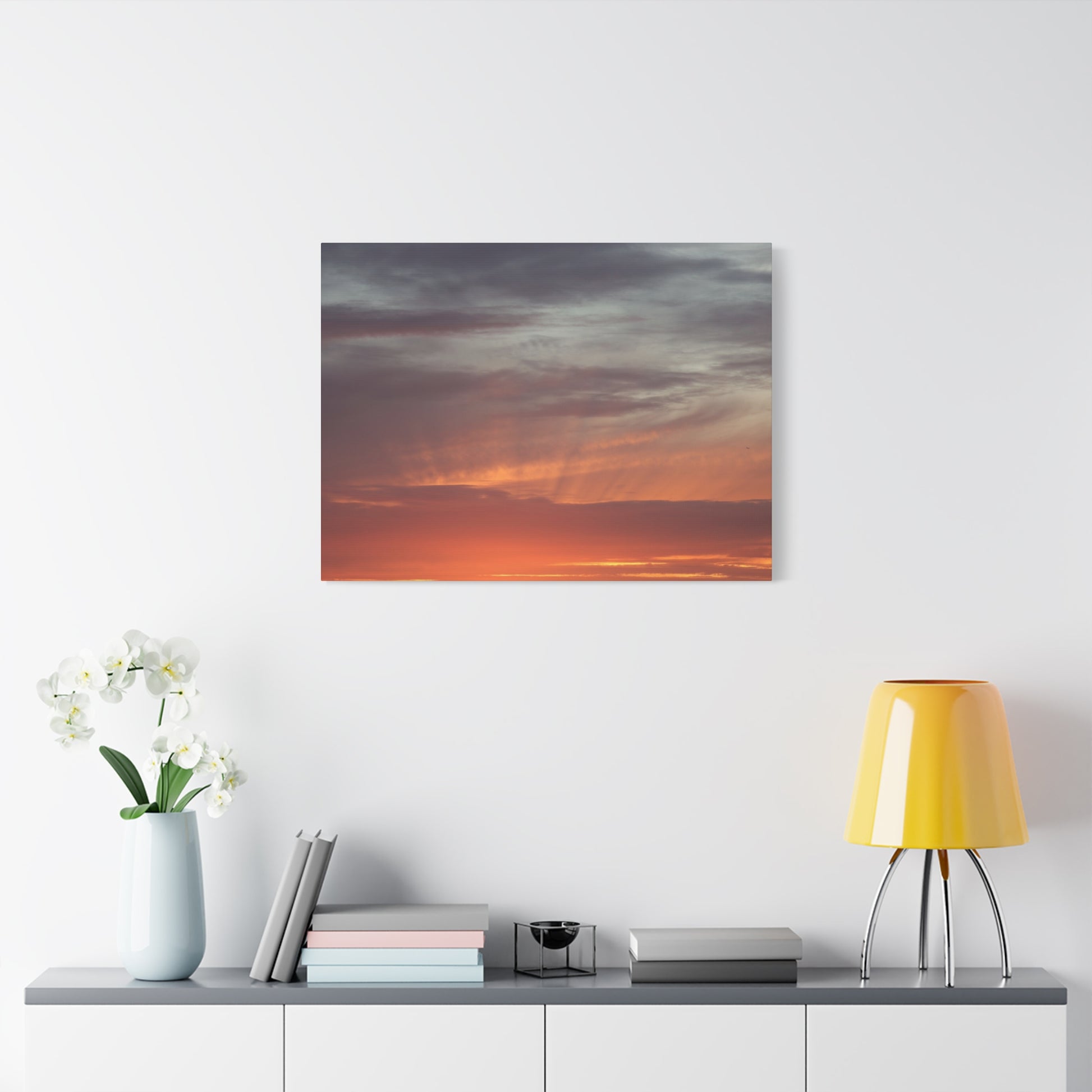 Horizon's Ember - Unique Frameless Canvas Wall Art - Art By Earth