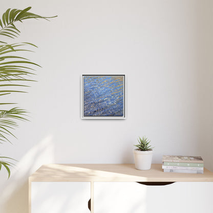 Aqua Fragments - Unique Stretched Canvas Wall Art
