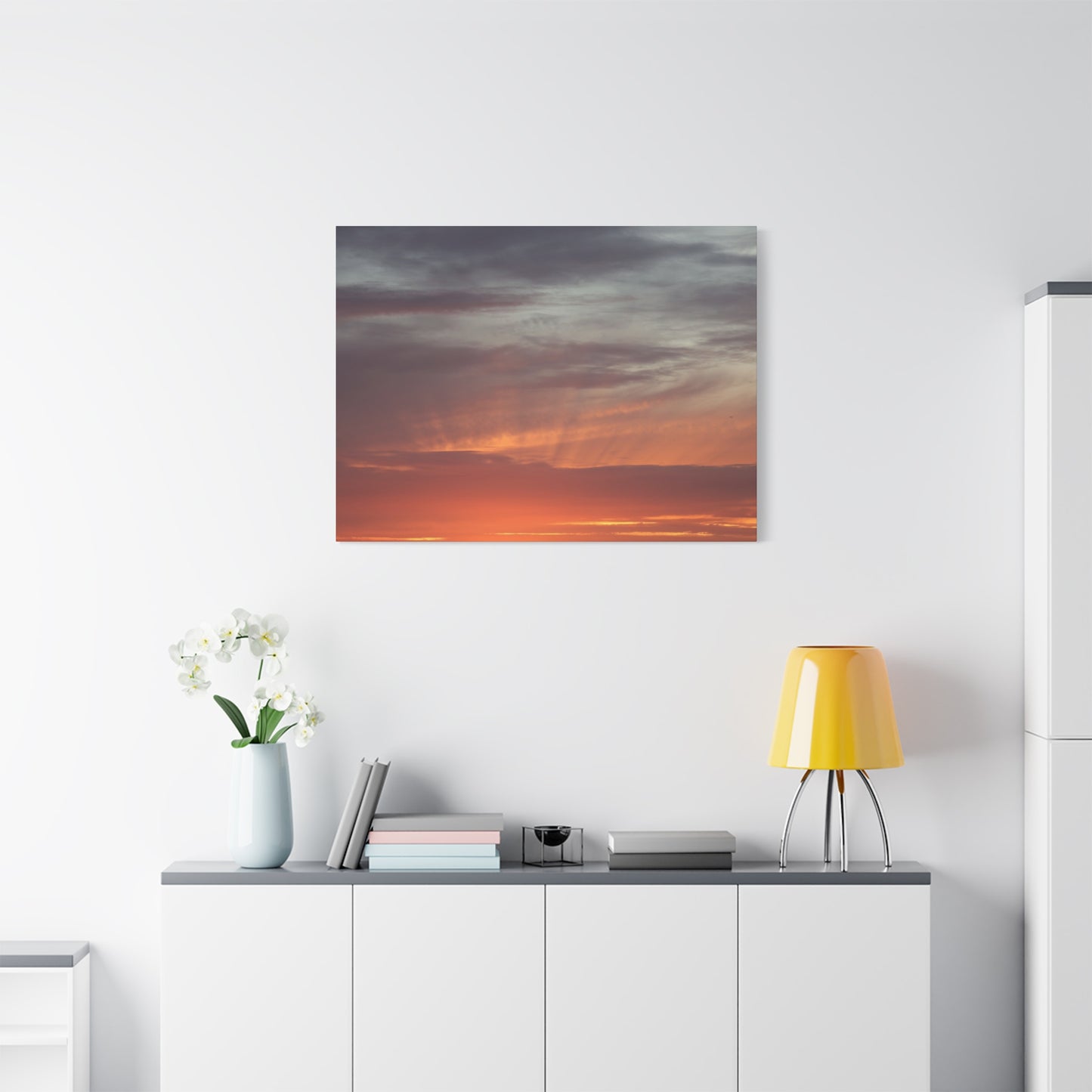 Horizon's Ember - Unique Frameless Canvas Wall Art - Art By Earth