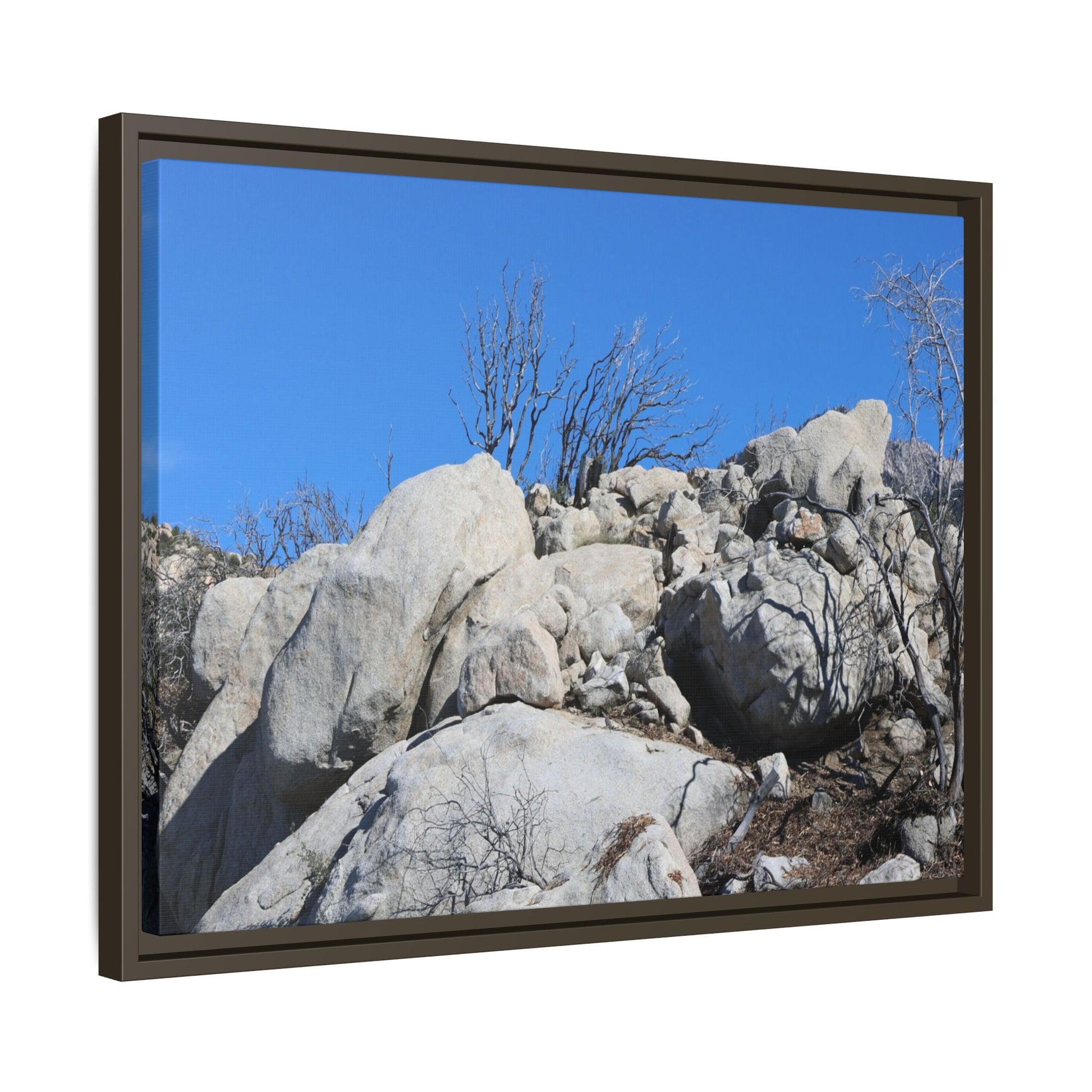 Barren Landscape with Boulder Formations - Unique Stretched Canvas Wall Art - Art By Earth