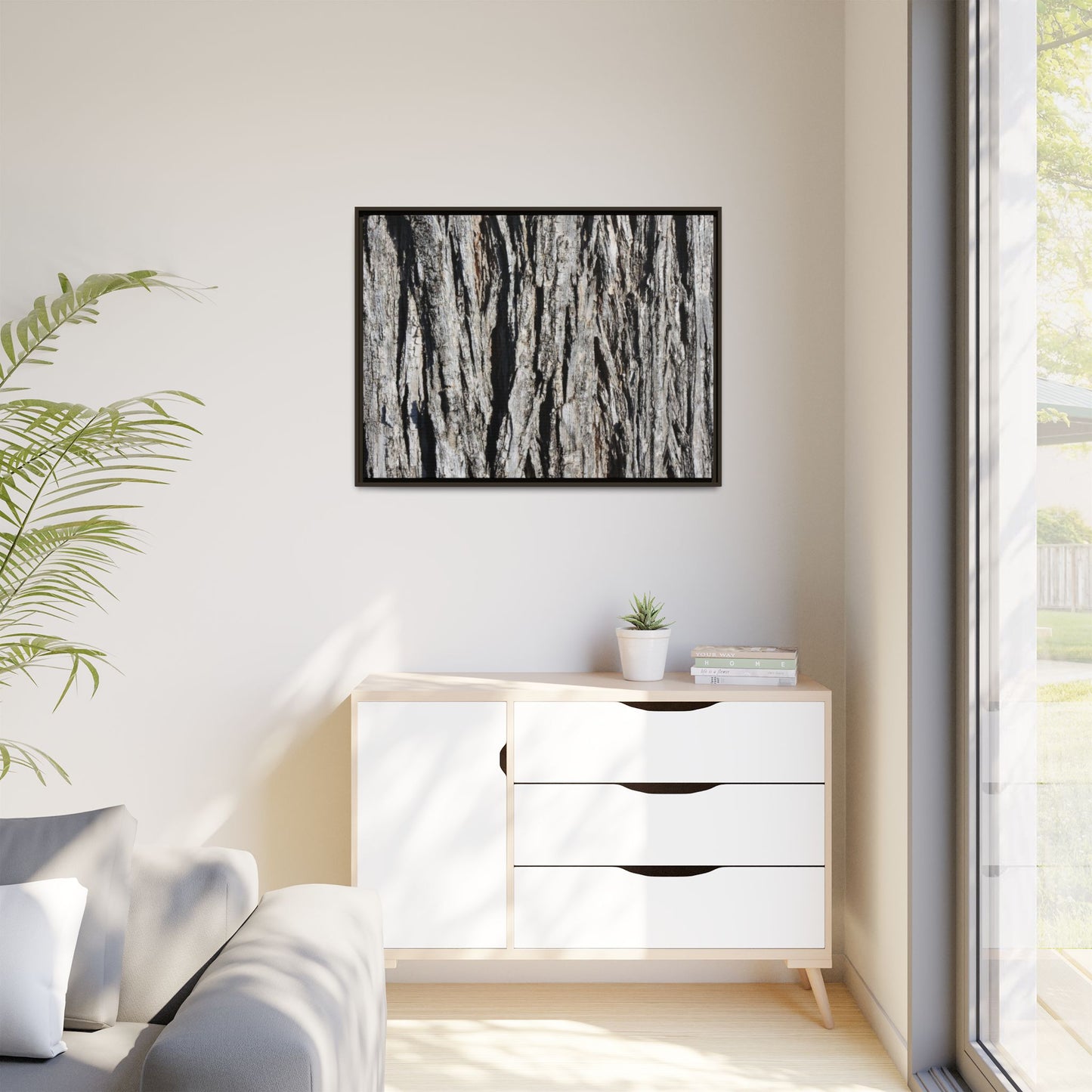 Bark Lines - Unique Stretched Canvas Wall Art - Art By Earth