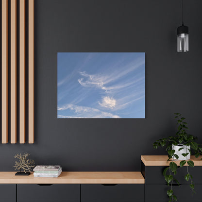 Wispy Whispers of Azure - Unique Frameless Canvas Wall Art - Art By Earth