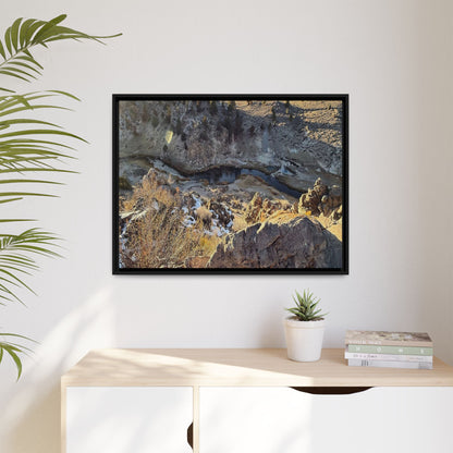 Fractured Landscape at Dawn - Unique Stretched Canvas Wall Art