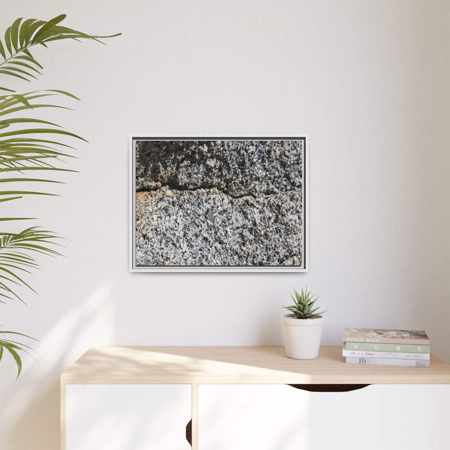 Weathered Stone Surface - Unique Stretched Canvas Wall Art