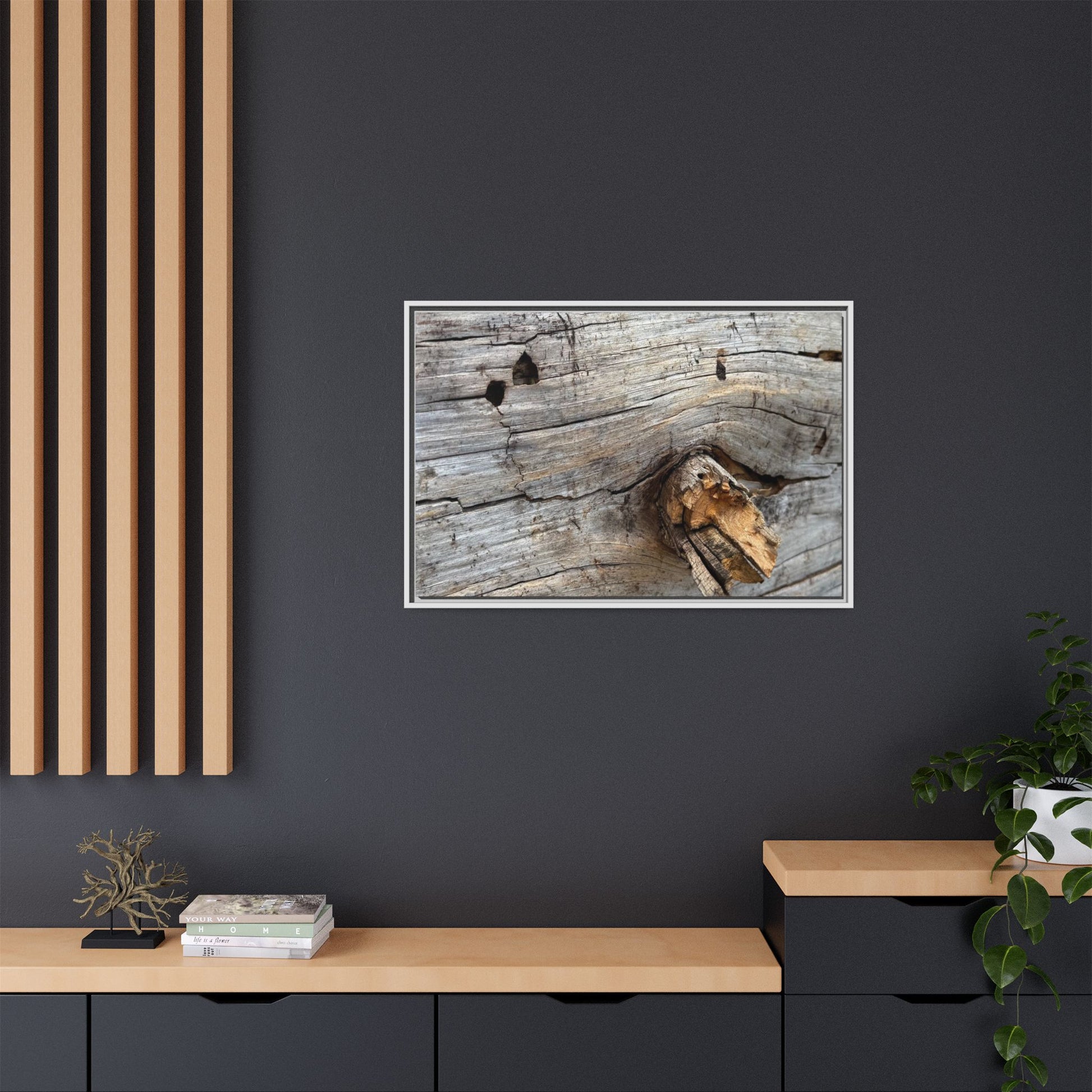 Weathered Wood Texture - Unique Stretched Canvas Wall Art - Art By Earth