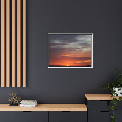 Fiery Horizon - Unique Stretched Canvas Wall Art - Art By Earth