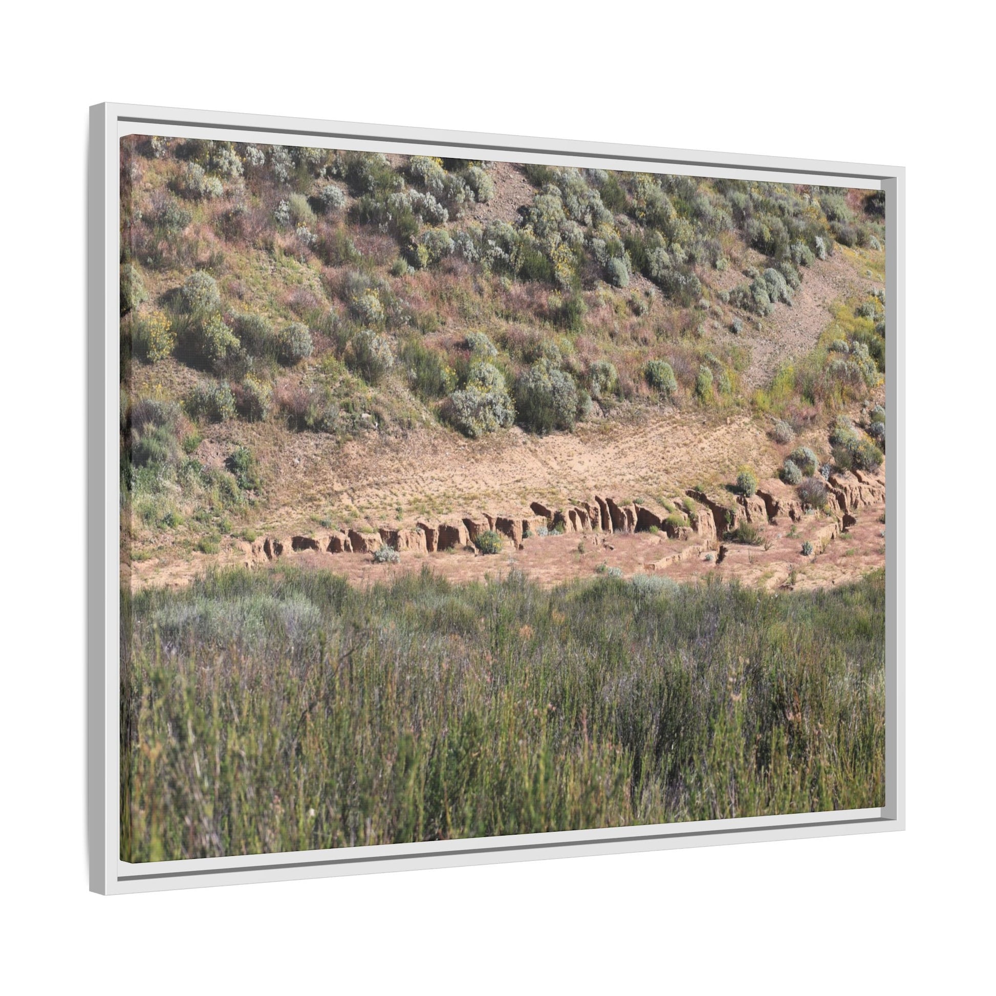 Ancient Dwellings in the Valley - Unique Stretched Canvas Wall Art - Art By Earth