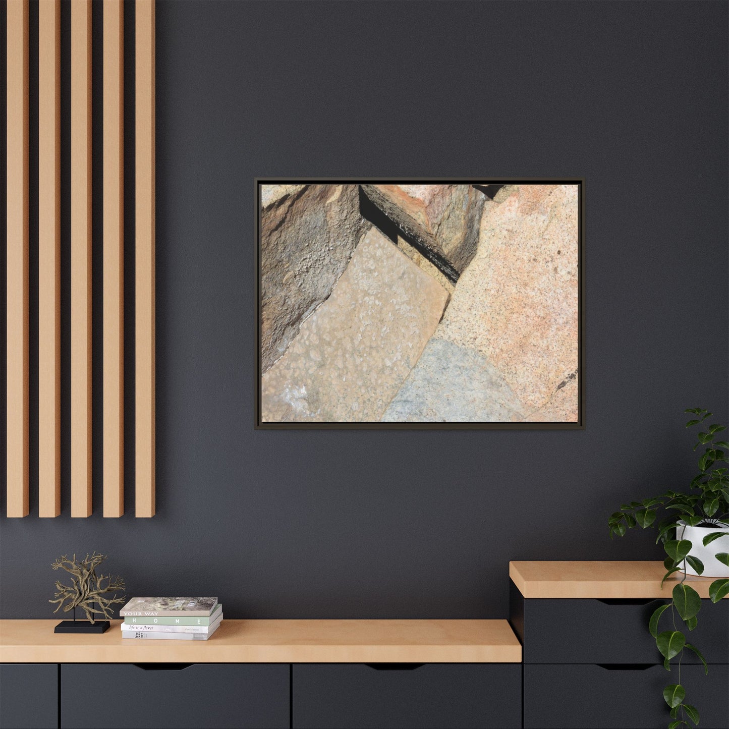 Rock Fragment - Unique Stretched Canvas Wall Art - Art By Earth