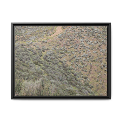 Arid Landscape with Winding Path - Unique Stretched Canvas Wall Art - Art By Earth