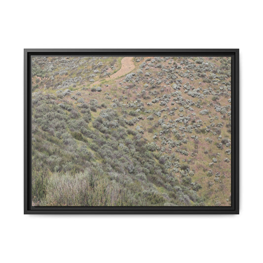 Arid Landscape with Winding Path - Unique Stretched Canvas Wall Art - Art By Earth