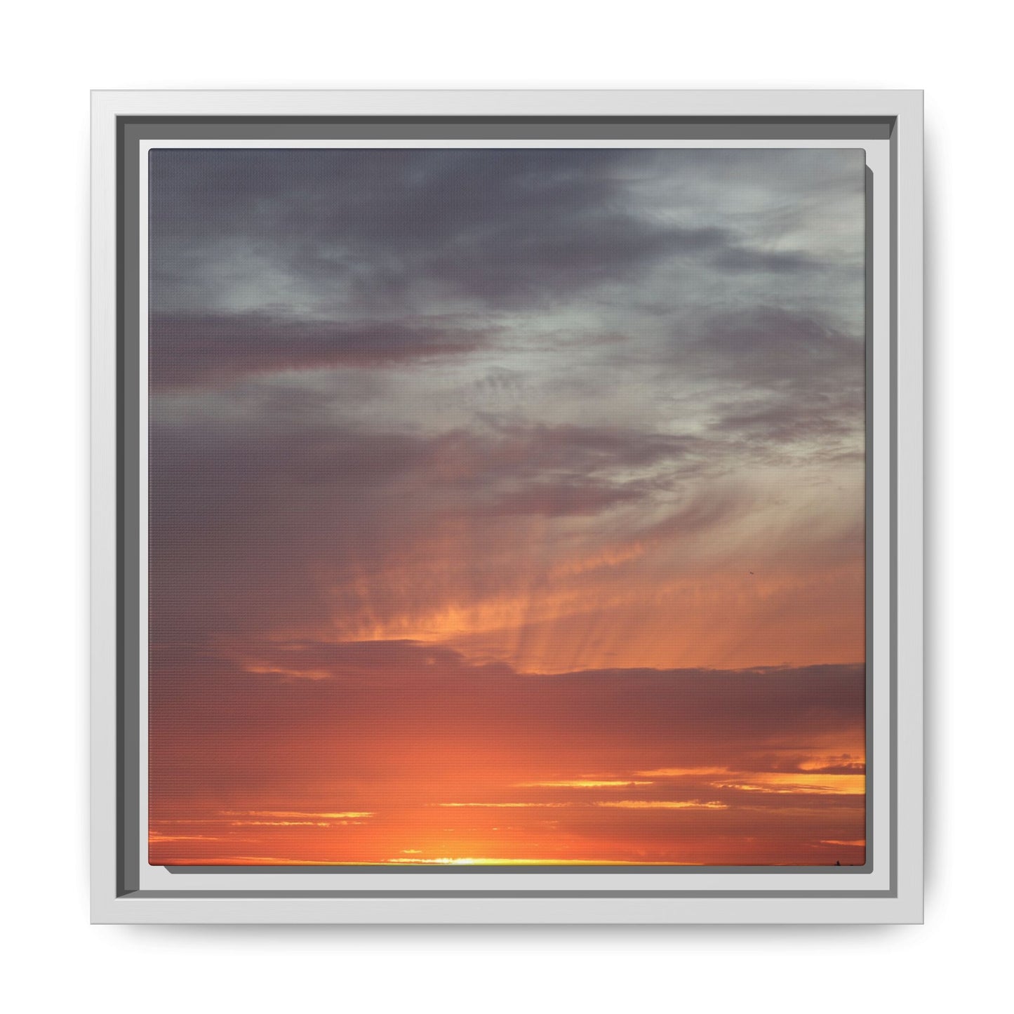 Fiery Horizon - Unique Stretched Canvas Wall Art - Art By Earth