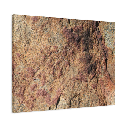Lithic Veins of Ember - Unique Frameless Canvas Wall Art - Art By Earth