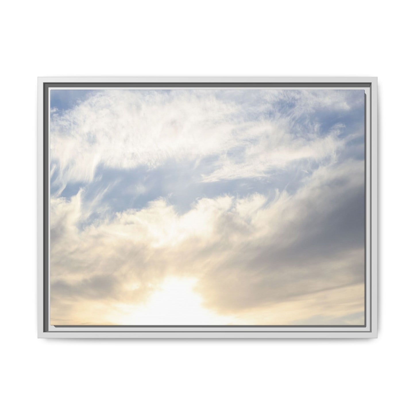 Sky's Ethereal Whisper - Unique Stretched Canvas Wall Art - Art By Earth