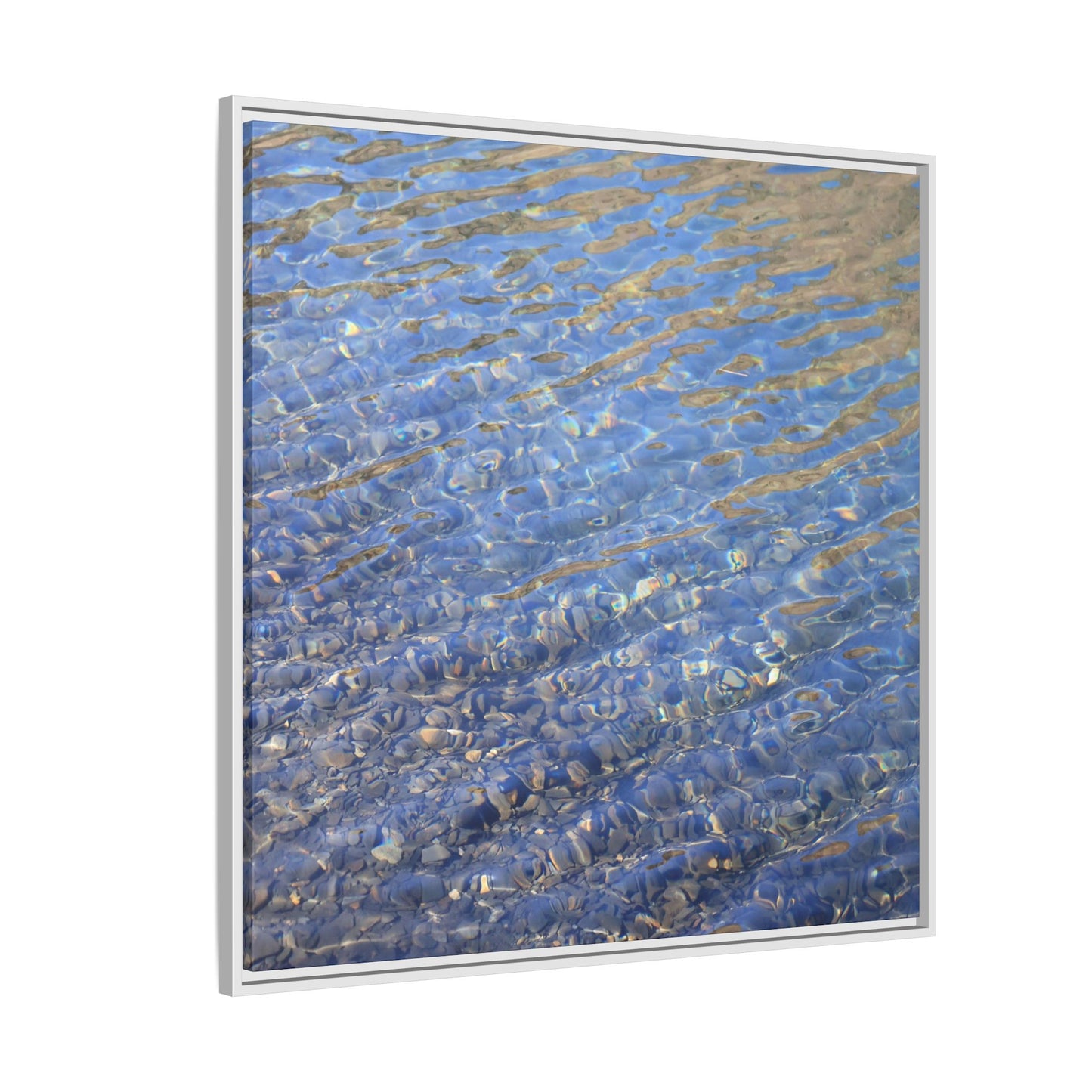 Aqua Fragments - Unique Stretched Canvas Wall Art