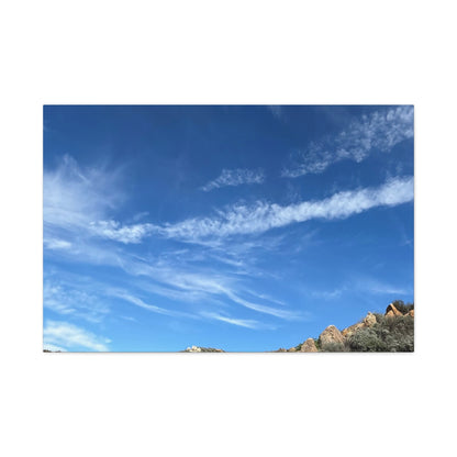 Desert Hills Under Blue Sky - Unique Frameless Canvas Wall Art - Art By Earth