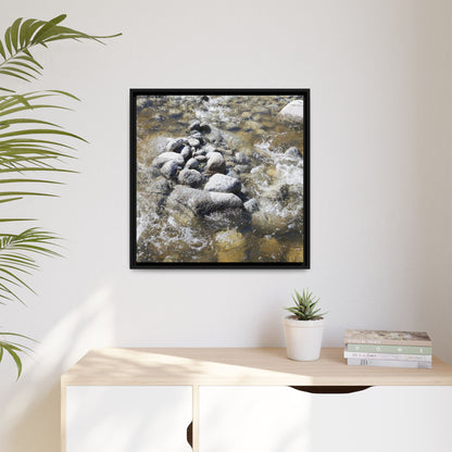 Mountain Stream Flow - Unique Stretched Canvas Wall Art - Art By Earth