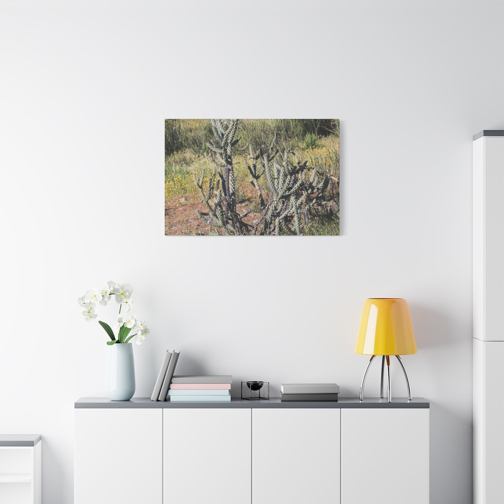 Desert Bloom in Shadow - Unique Frameless Canvas Wall Art - Art By Earth