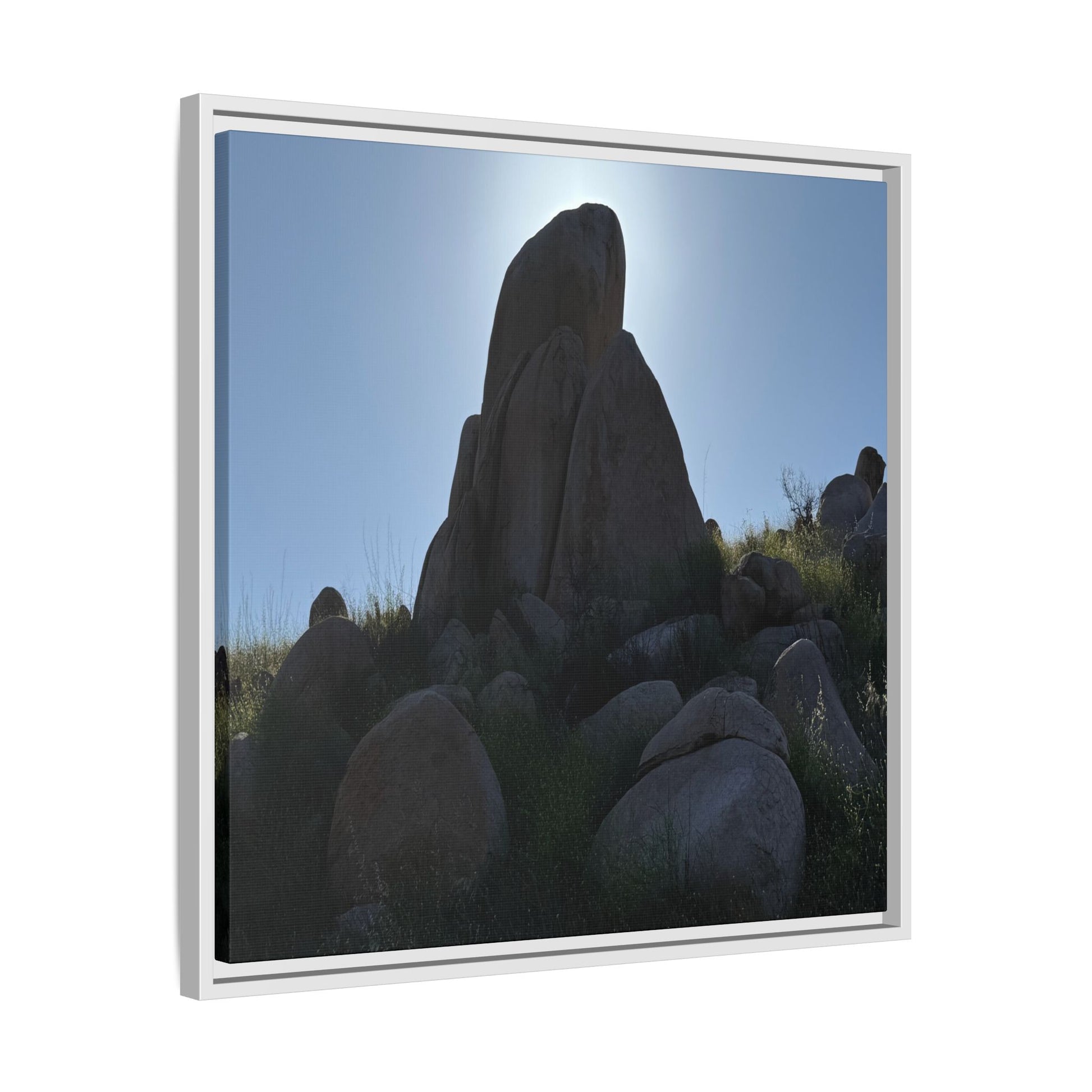 Boulder Silhouette - Unique Stretched Canvas Wall Art - Art By Earth