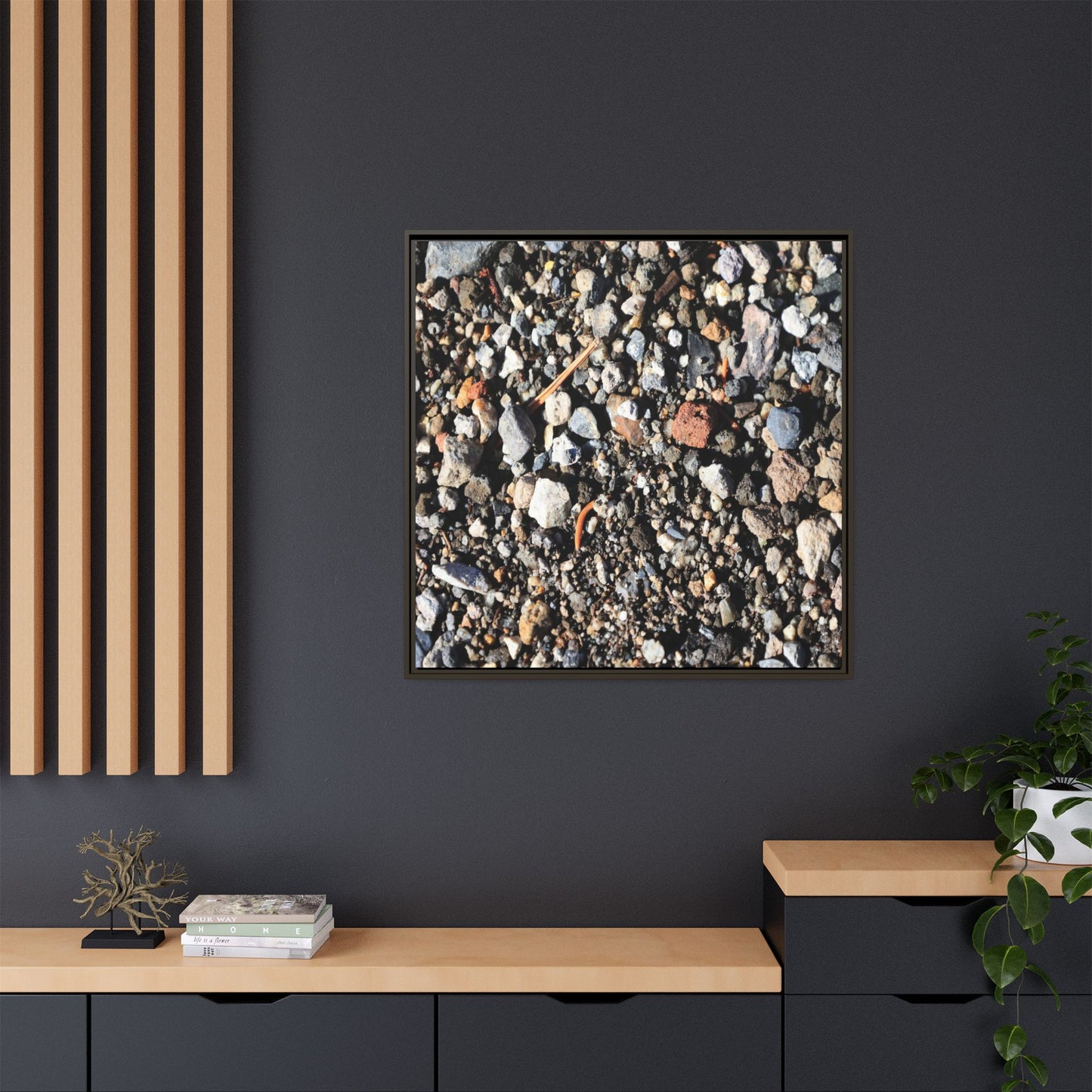 Stones and Soil - Unique Stretched Canvas Wall Art
