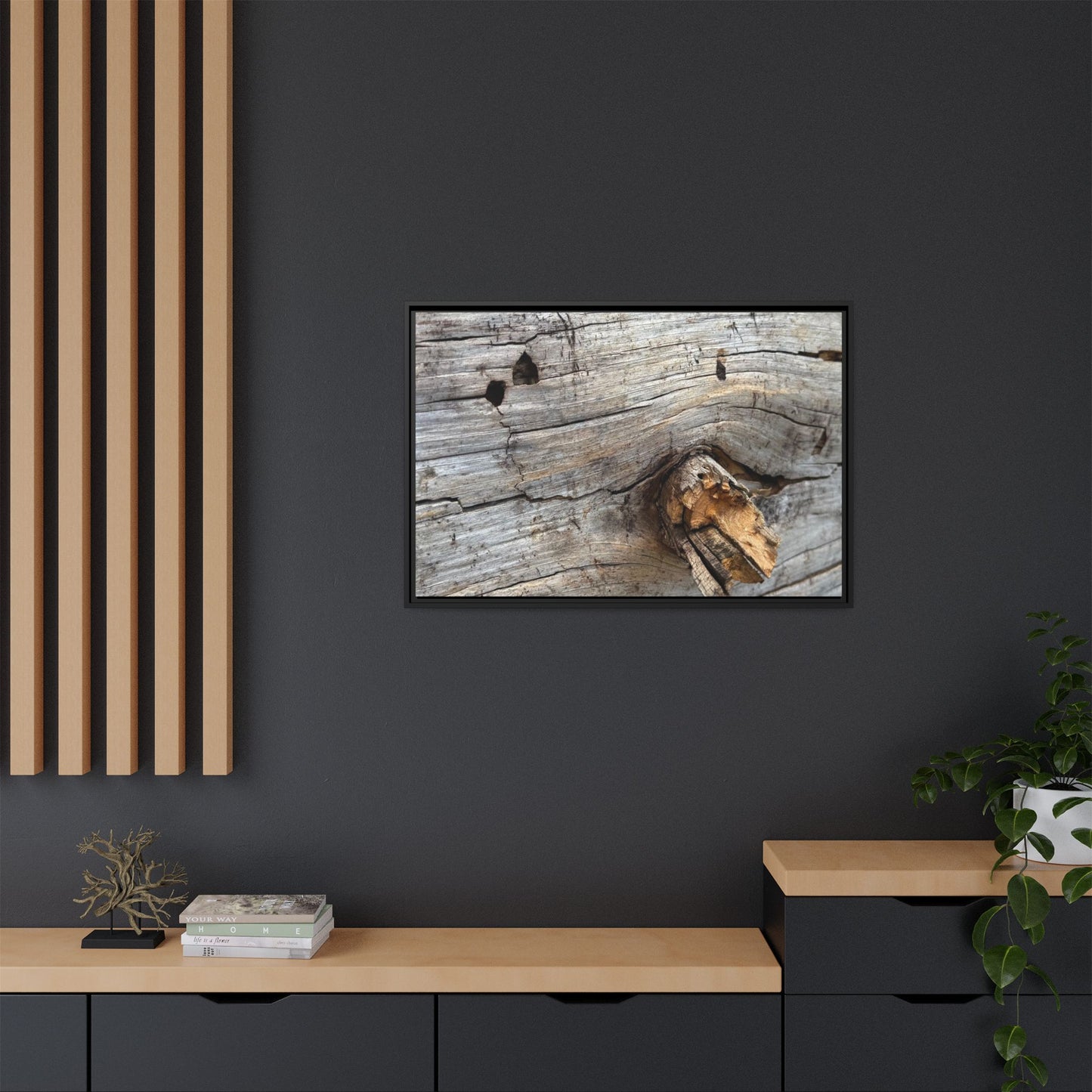 Weathered Wood Texture - Unique Stretched Canvas Wall Art - Art By Earth