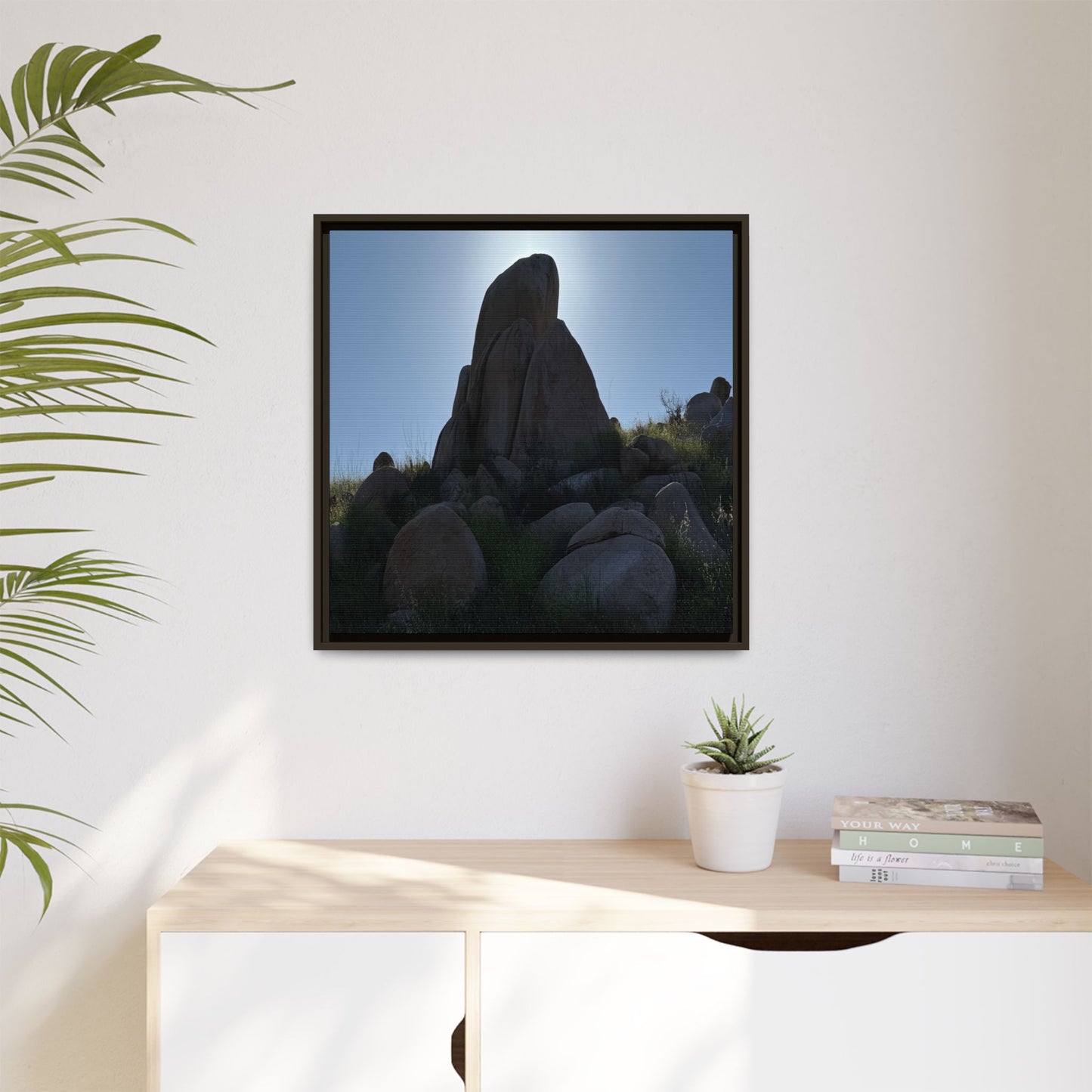Boulder Silhouette - Unique Stretched Canvas Wall Art - Art By Earth