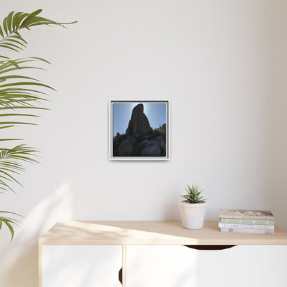 Boulder Silhouette - Unique Stretched Canvas Wall Art - Art By Earth