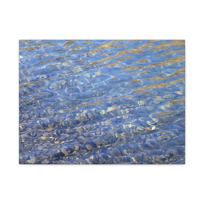 Ripples of Azure - Unique Frameless Canvas Wall Art