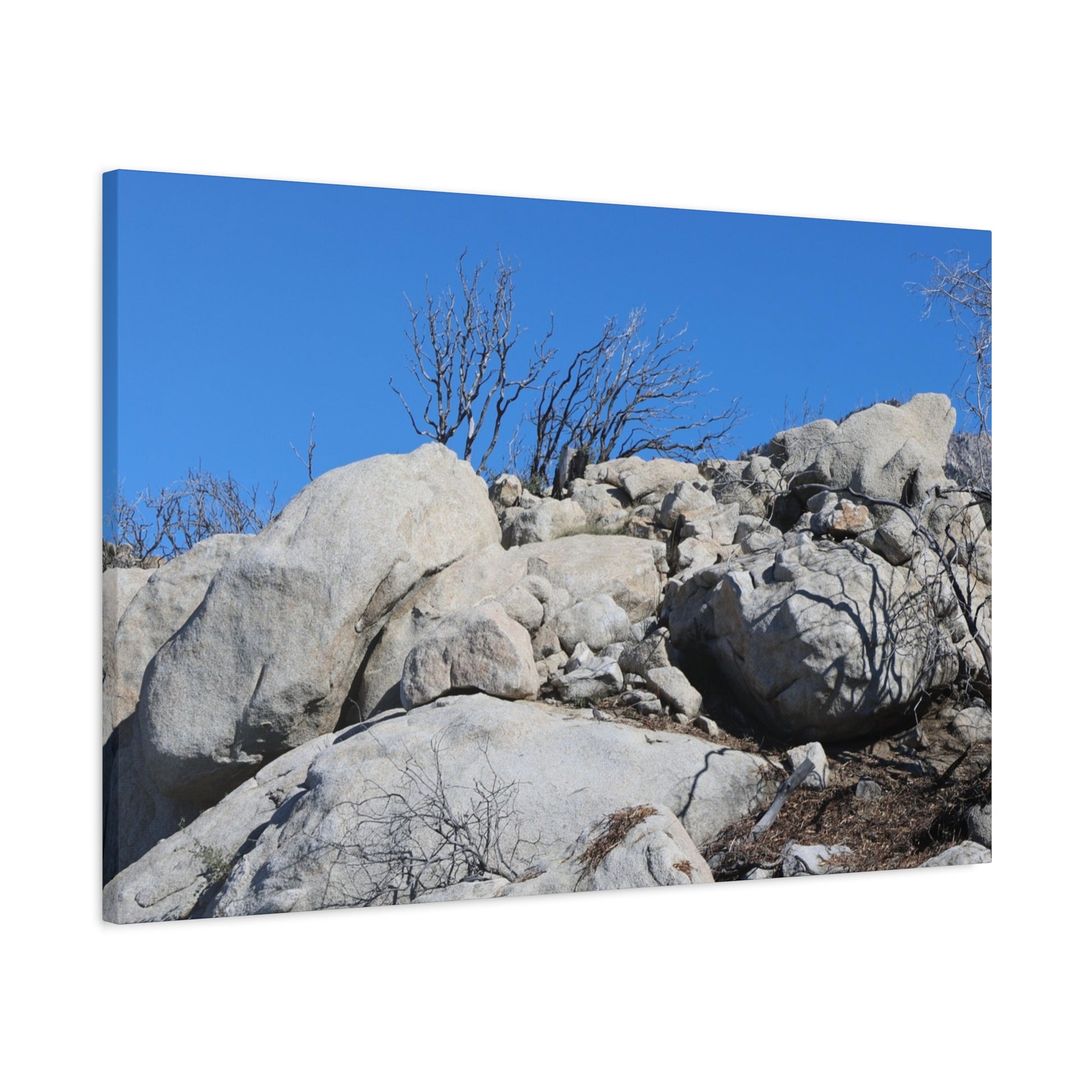 Desert Rocks Under Blue Sky - Unique Frameless Canvas Wall Art - Art By Earth