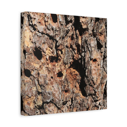 Tree Bark Mosaic - Unique Frameless Canvas Wall Art - Art By Earth