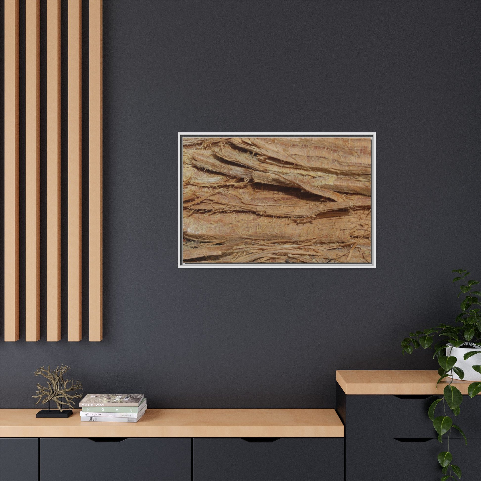 Splintered Bark - Unique Stretched Canvas Wall Art - Art By Earth
