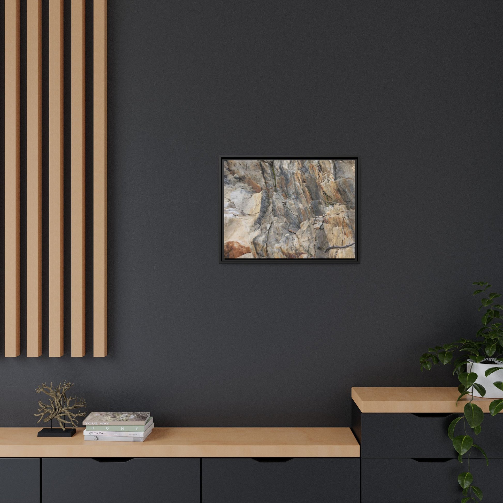 Stone's Silent Symphony - Unique Stretched Canvas Wall Art - Art By Earth